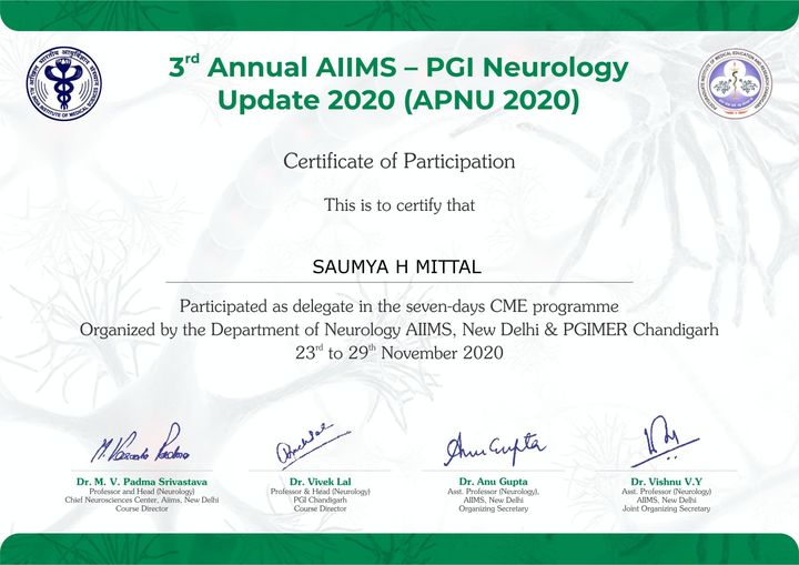 aiims certificate