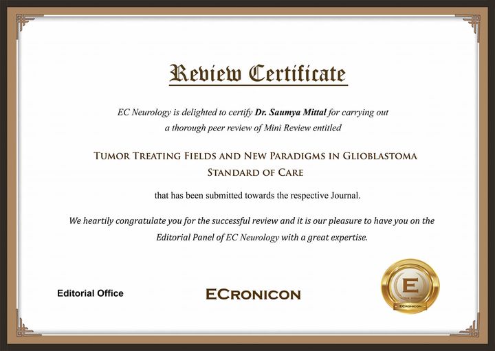 review certificate
